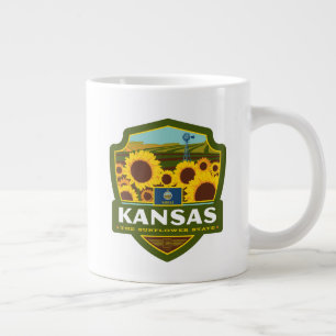 State Pride   Kansas Large Coffee Mug