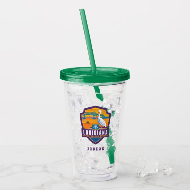State Pride | Louisiana Acrylic Tumbler (Front Ice)