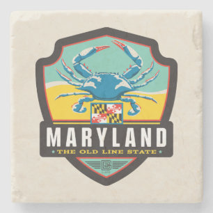 State Pride Maryland Stone Coaster