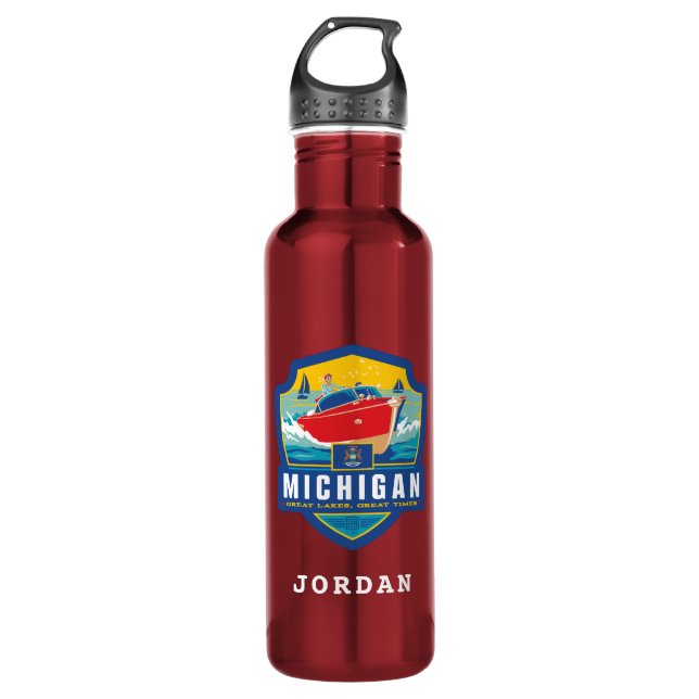 State Pride | Michigan 710 Ml Water Bottle (Front)