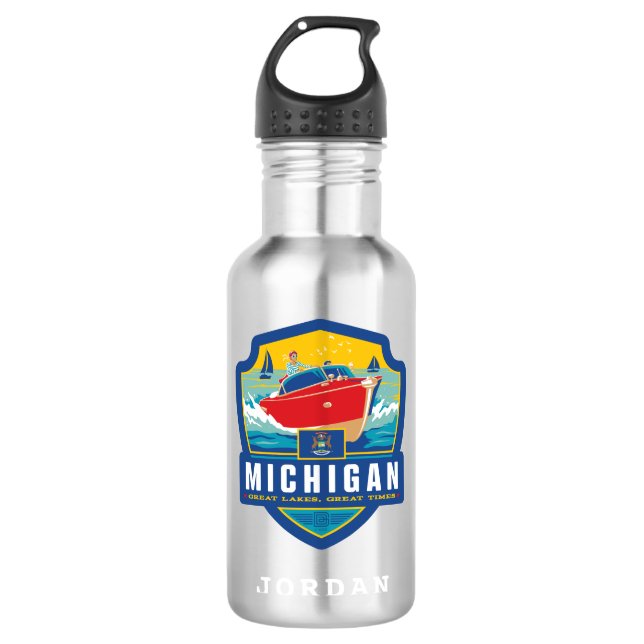 State Pride | Michigan 710 Ml Water Bottle (Front)