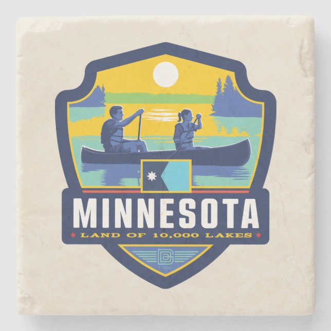 State Pride | Minnesota Stone Coaster (Front)