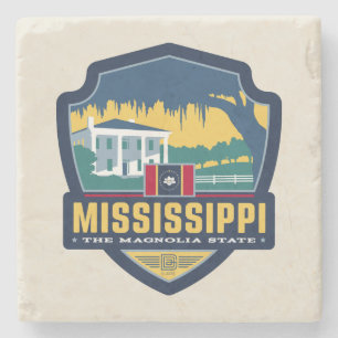 State Pride   Mississippi Stone Coaster