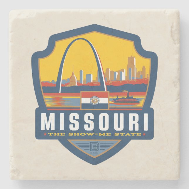 State Pride | Missouri Stone Coaster (Front)