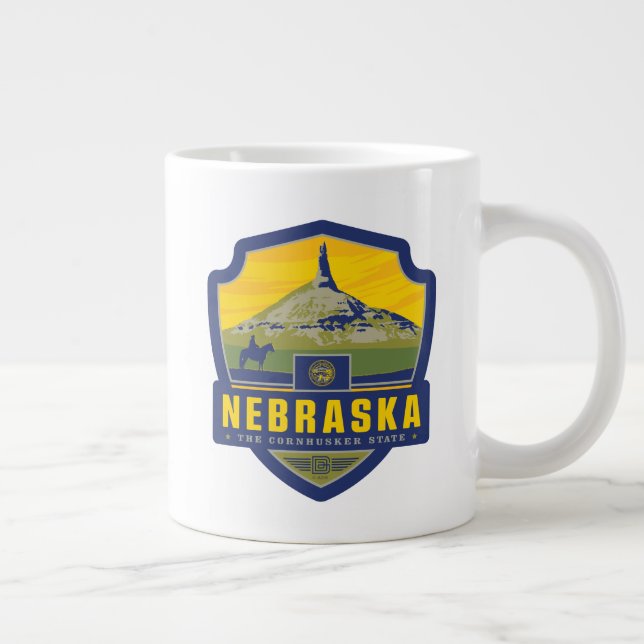 State Pride | Nebraska Large Coffee Mug (Right)