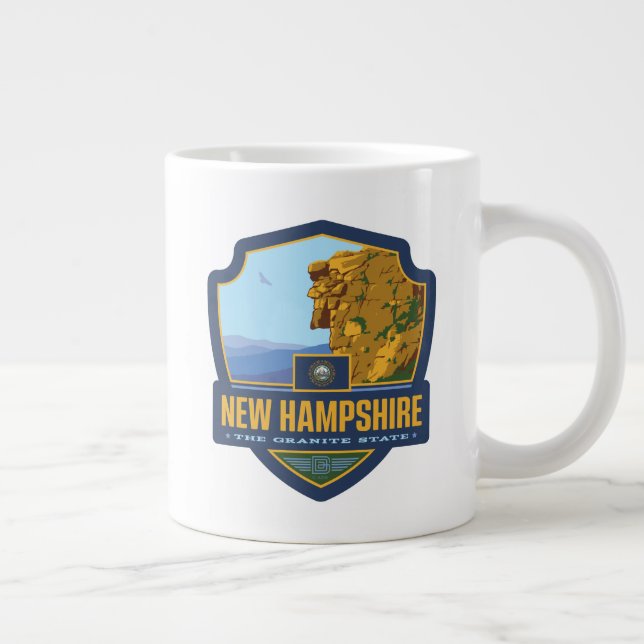 State Pride | New Hampshire Large Coffee Mug (Right)