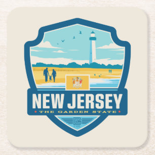 State Pride   New Jersey Square Paper Coaster