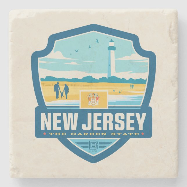 State Pride | New Jersey Stone Coaster (Front)