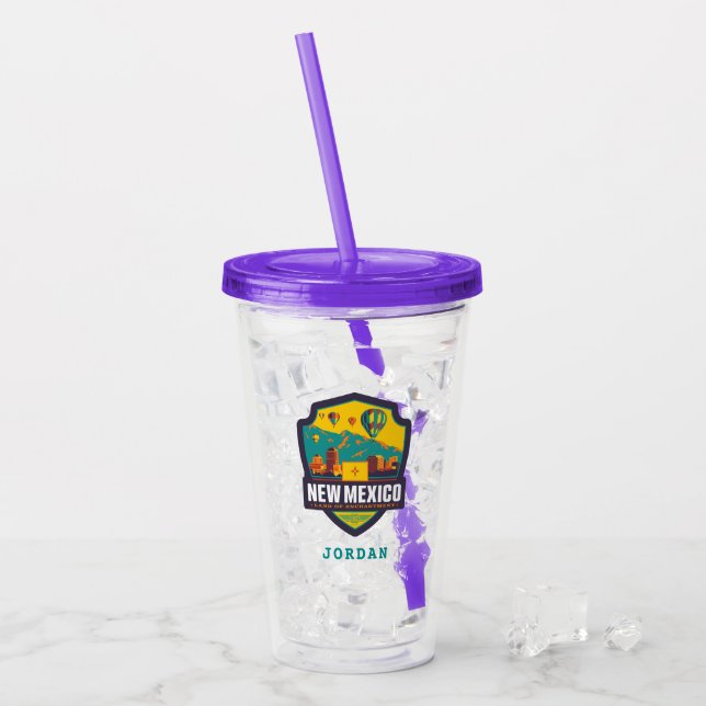 State Pride | New Mexico Acrylic Tumbler (Front Ice)