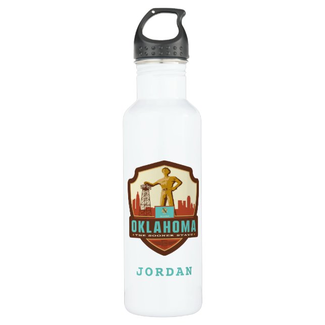 State Pride | Oklahoma 710 Ml Water Bottle (Front)