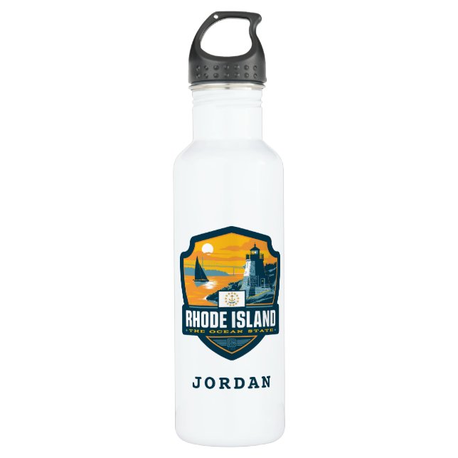 State Pride | Rhode Island 710 Ml Water Bottle (Front)