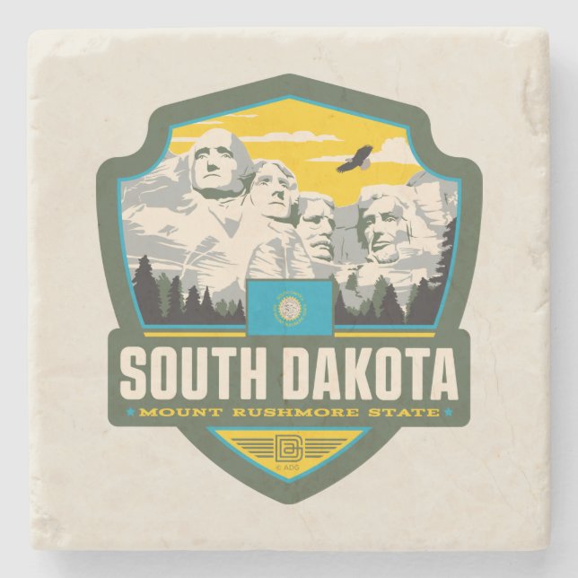 State Pride | South Dakota Stone Coaster (Front)