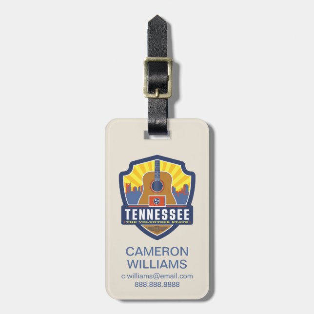 State Pride | Tennessee Luggage Tag (Front Vertical)