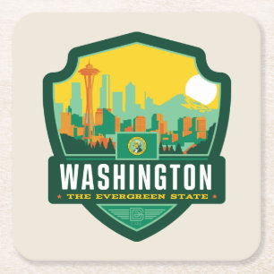 State Pride   Washington Square Paper Coaster