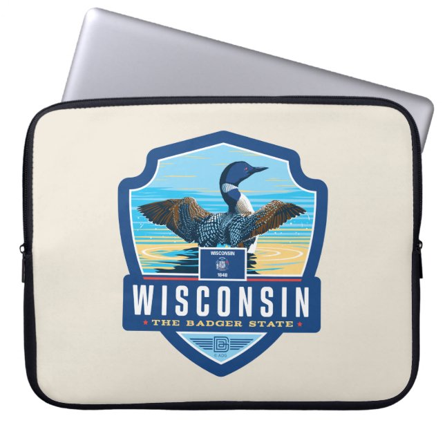 State Pride | Wisconsin Laptop Sleeve (Front)