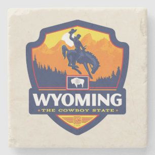 State Pride Wyoming Stone Coaster