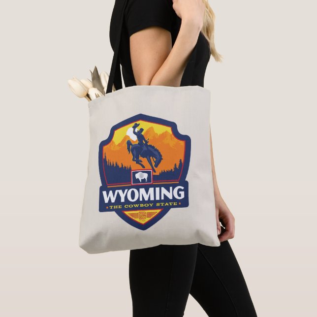 State Pride | Wyoming Tote Bag (Close Up)