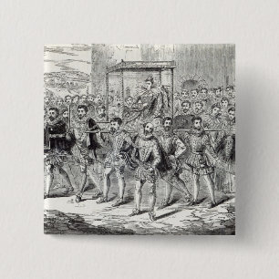 State progress of Queen Elizabeth 15 Cm Square Badge