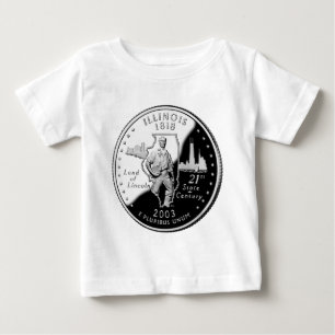 State Quarter of Illinois Reverse Side Faux Baby T-Shirt