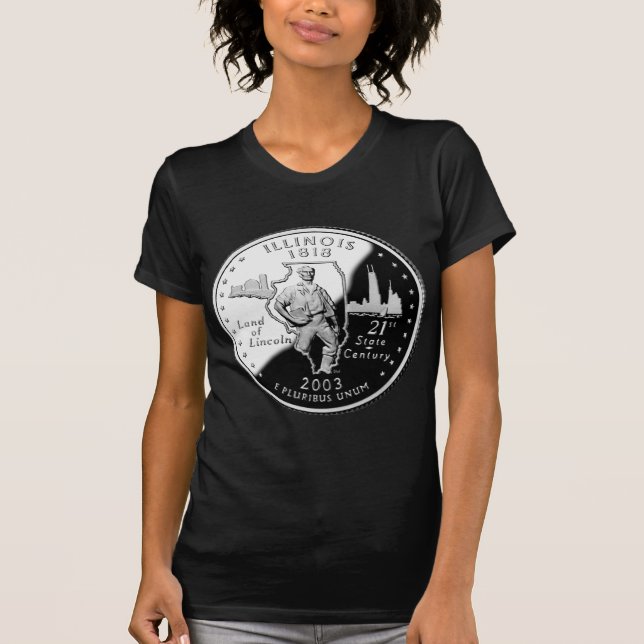 State Quarter of Illinois Reverse Side Faux T-Shirt (Front)
