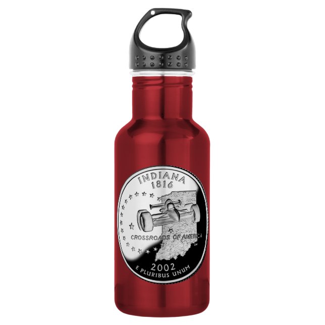 State Quarter of Indiana Reverse Side Faux 532 Ml Water Bottle (Front)