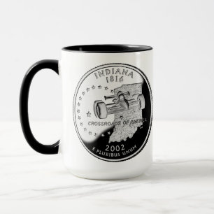 State Quarter of Indiana Reverse Side Faux Mug
