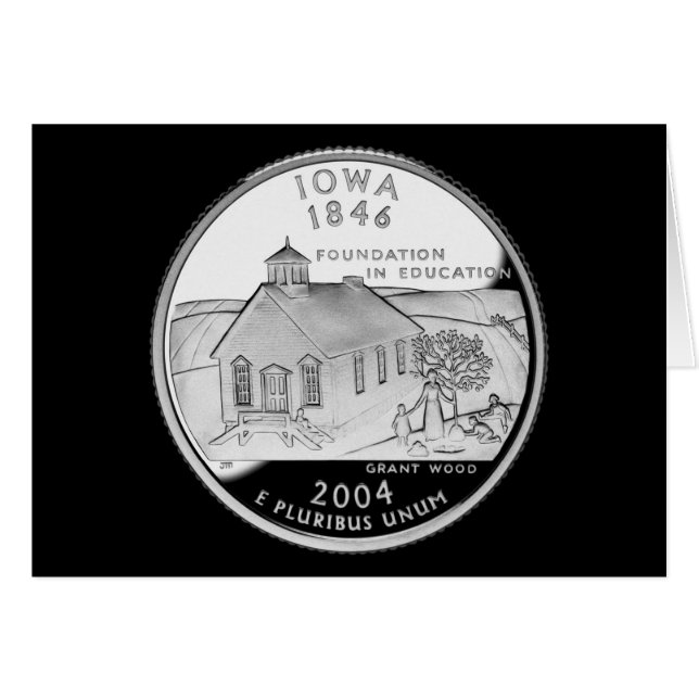 State Quarter of Iowa Reverse Side Faux (Front Horizontal)