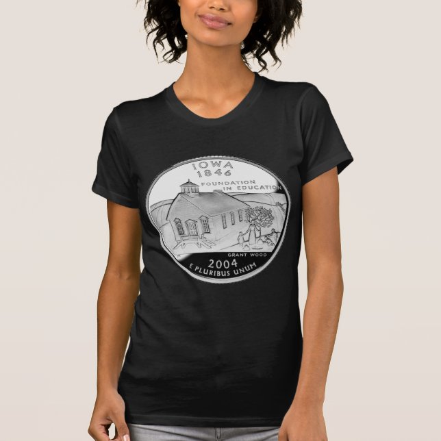 State Quarter of Iowa Reverse Side Faux T-Shirt (Front)