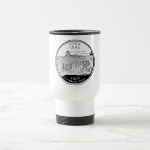 State Quarter of Iowa Reverse Side Faux Travel Mug