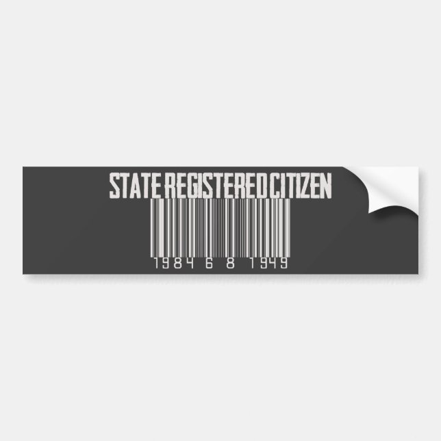 State Registered Citizen Bumper Sticker (Front)