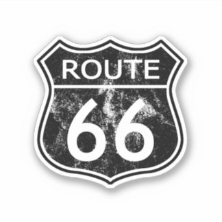State Route 66 Travel Sticker Faded