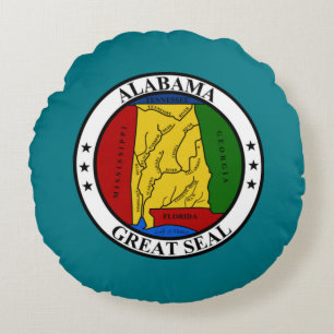 State seal of Alabama Round Cushion