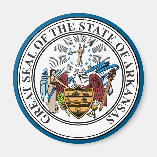 State Seal of Arkansas Magnet (Front)