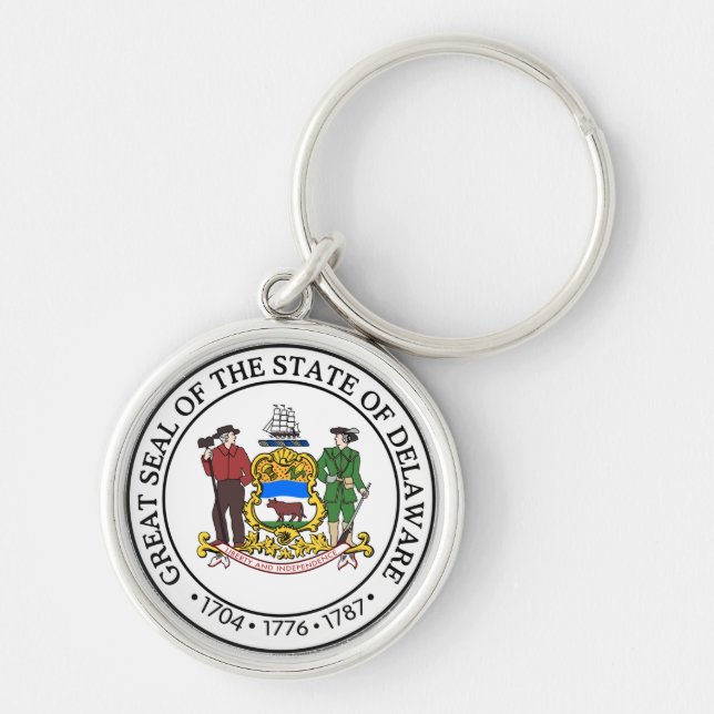 State Seal of Delaware Key Ring (Front)