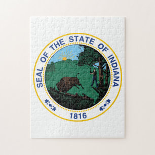 State Seal of Indiana. Jigsaw Puzzle