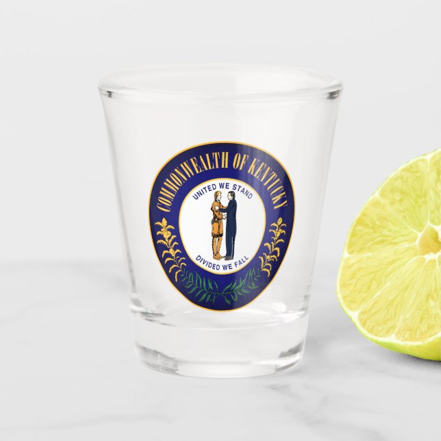 State Seal of Kentucky Shot Glass (Front)