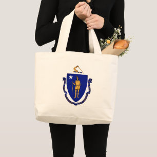 State Seal of Massachusetts Large Tote Bag