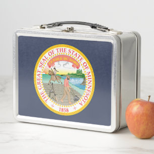 State Seal of Minnesota Metal Lunch Box