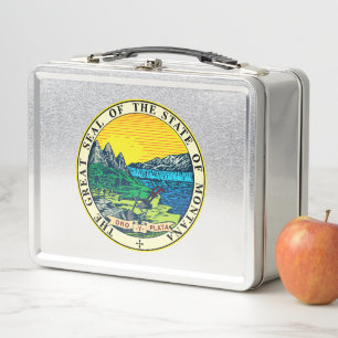 State Seal of Montana (USA) Metal Lunch Box