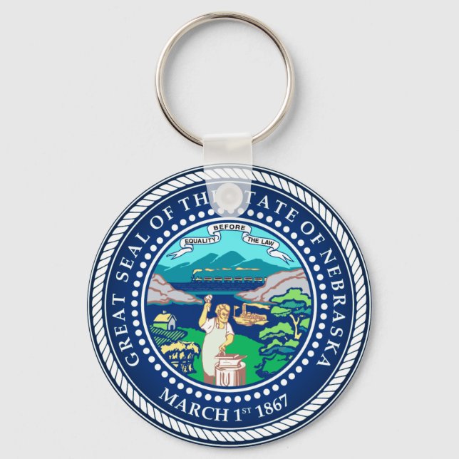 State Seal of Nebraska Key Ring (Front)