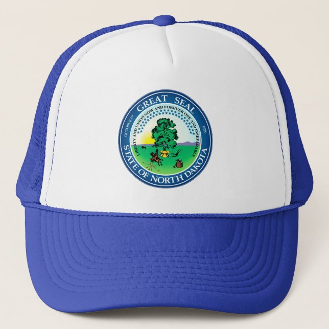 State seal of North Dakota Trucker Hat (Front)