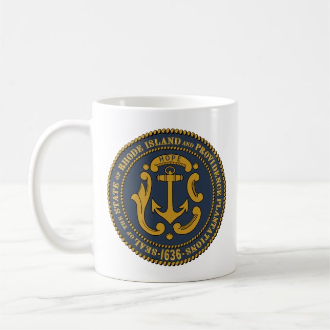 State Seal of Rhode Island Coffee Mug (Left)