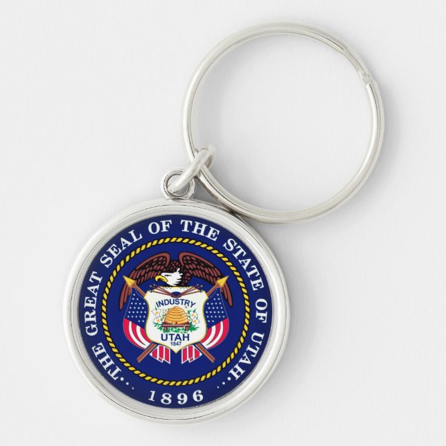 State Seal of Utah Key Ring (Front)