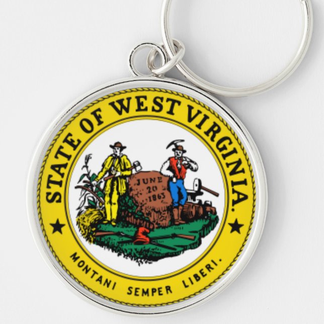 State seal of West Virginia Key Ring (Front)