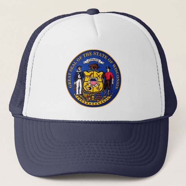 State Seal of Wisconsin Trucker Hat (Front)
