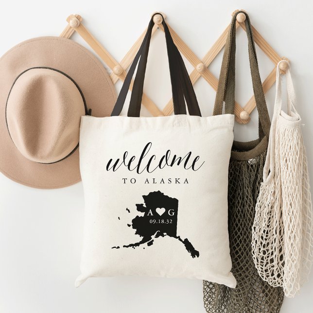 State Silhouette Wedding Welcome Tote | Alaska Bag (Creator Uploaded)