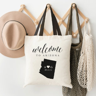 State Silhouette Wedding Welcome Tote   Arizona Bag