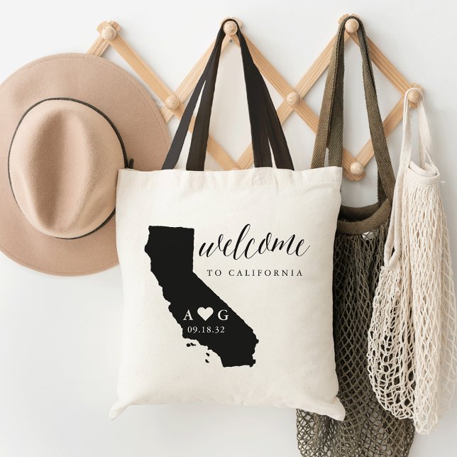 State Silhouette Wedding Welcome Tote | California (Creator Uploaded)