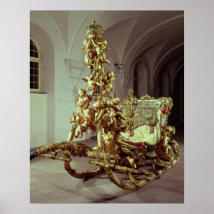 State sleigh of Ludwig II  built 1872-80 Poster