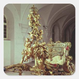 State sleigh of Ludwig II  built 1872-80 Square Sticker